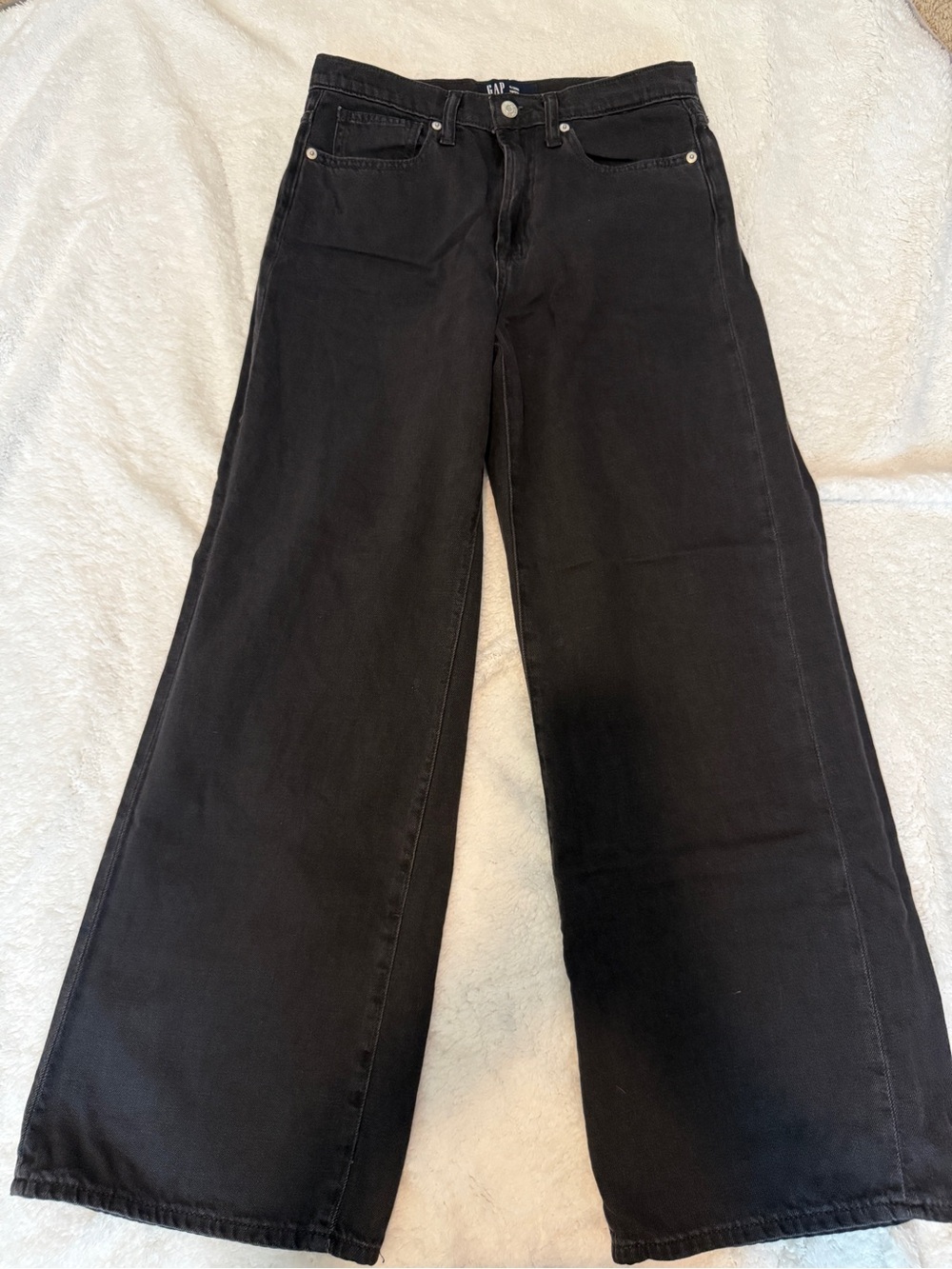 GAP Black Wide-Leg Flare Jeans